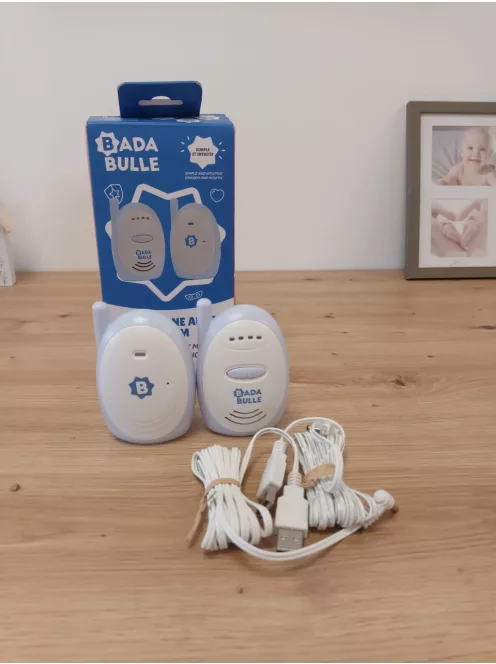 Badabulle audio babaőrző – 300 m hatótávolság – hang- és fényjelzés – elemes vagy hálózati üzemmód OUTLET termék