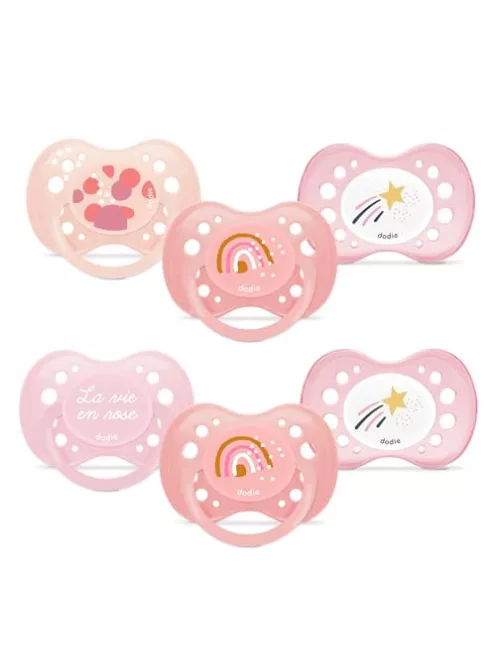 DODIE Essentiel anatómiai cumi, 18 hónapos kortól, rózsaszín, 6 db- os OUTLET termék