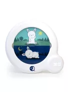Pabobo Stupid Essential nappal-éjszaka tanulást segítő digitális ébresztőóra, fehér OUTLET termék