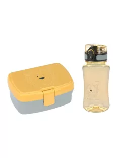   LÄSSIG Uzsonnásdoboz és kulacs szett - Lunch Set uzsonnásdobozzal és kulaccsal (460 ml) oroszlános OUTLET termék