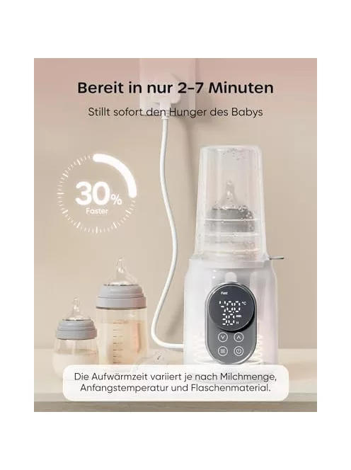 Nuliie 10-in-1 elektromos cumisüveg-melegítő babáknak, anyatejhez vagy tejporhoz, intelligens hőmérséklet-szabályozással és automatikus kikapcsolással, 220V OUTLET termék