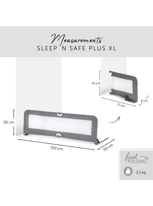 Hauck Sleep N Safe Plus XL ágyvédő rács- 150 cm OUTLET termék