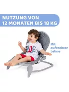 Chicco Hoopla babapihenő, kényelmes és mozgásra ösztönző pihenőszék, játszóívvel és textil függőjátékokkal, 4 fokozatban állítható, 0 hónapos kortól 18 kg-ig OUTLET termék