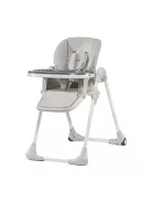 Kinderkraft YUMMY etetőszék, kombinált gyermek etetőszék, az első hónapoktól, lábtartó, félig fekvő pozíció, PU huzat, könnyen tisztítható, szürke OUTLET termék