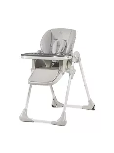   Kinderkraft YUMMY etetőszék, kombinált gyermek etetőszék, az első hónapoktól, lábtartó, félig fekvő pozíció, PU huzat, könnyen tisztítható, szürke OUTLET termék