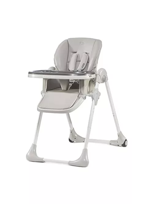 Kinderkraft YUMMY etetőszék, kombinált gyermek etetőszék, az első hónapoktól, lábtartó, félig fekvő pozíció, PU huzat, könnyen tisztítható, szürke OUTLET termék