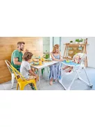 Kinderkraft YUMMY etetőszék, kombinált gyermek etetőszék, az első hónapoktól, lábtartó, félig fekvő pozíció, PU huzat, könnyen tisztítható, szürke OUTLET termék