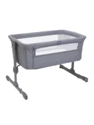 Chicco Next2Me Essential Babaöböl újszülötteknek, szülőágy mellé rögzíthető, állítható magasság, jó légáramlás, matraccal , táskával , 0-6 hónap, szürke OUTLET termék