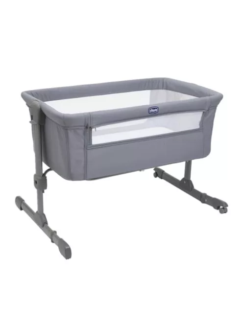Chicco Next2Me Essential Babaöböl újszülötteknek, szülőágy mellé rögzíthető, állítható magasság, jó légáramlás, matraccal , táskával , 0-6 hónap, szürke OUTLET termék