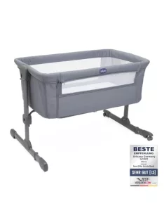   Chicco Next2Me Essential Babaöböl újszülötteknek, szülőágy mellé rögzíthető, állítható magasság, jó légáramlás, matraccal , táskával , 0-6 hónap, szürke OUTLET termék
