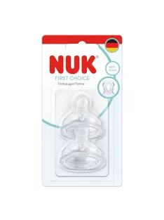   NUK First Choice+ kólika elleni, szilikon etető cumifej  0m+ hónapos kortól , S méret, 2 db OUTLET termék