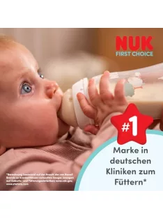   NUK First Choice+ kólika elleni, szilikon etető cumifej  0m+ hónapos kortól , S méret, 2 db OUTLET termék