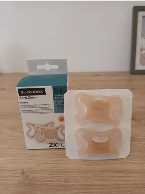 Suavinex Zero Zero cumi újszülötteknek, 2 db-os csomag,  0-6 hó OUTLET termék