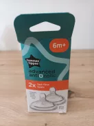 Tommee Tippee Advanced Anti-Kolik cumisüveg-cumi, mellhez hasonló, puha szilikon, gyors folyású, 6+ hó, 2 db-os csomag OUTLET termék