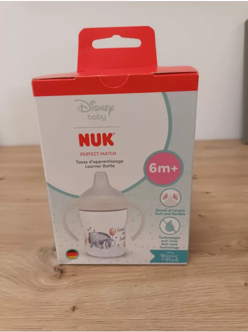 NUK Perfect Match tanulópohár | 6+ hónap -150 ml - Csöpögésmentes- disney minta füles| OUTLET termék