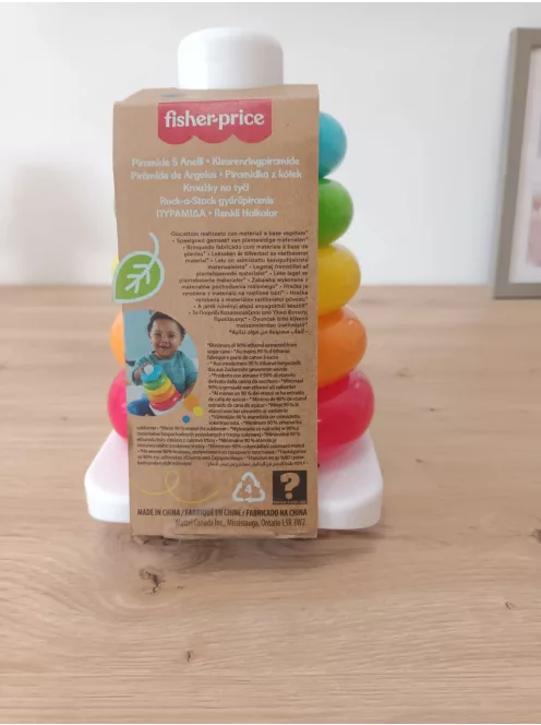 Fisher-Price  piramis torony,  6 hónapos kortól OUTLET termék