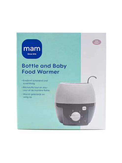 MAM  Cumisüveg-melegítő cumisüvegekhez és bébiételhez | Automatikus hőmérséklet-szabályozással és túlmelegedés elleni védelemmel | szürke OUTLET termék