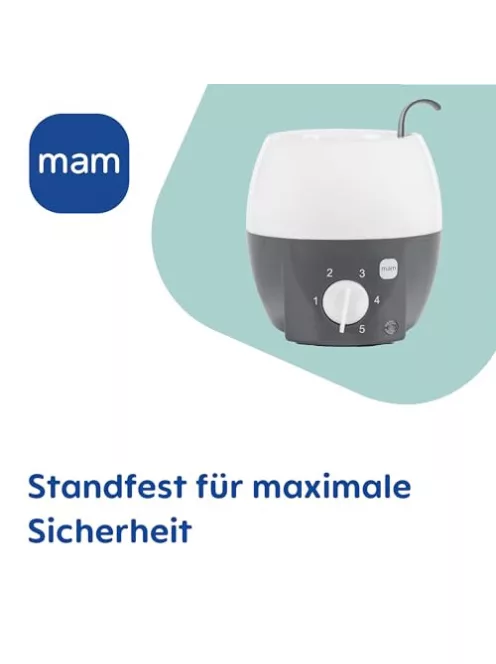 MAM  Cumisüveg-melegítő cumisüvegekhez és bébiételhez | Automatikus hőmérséklet-szabályozással és túlmelegedés elleni védelemmel | szürke OUTLET termék