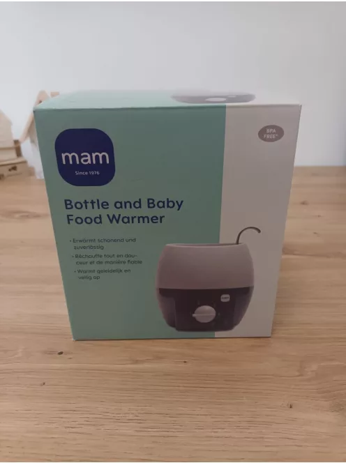 MAM  Cumisüveg-melegítő cumisüvegekhez és bébiételhez | Automatikus hőmérséklet-szabályozással és túlmelegedés elleni védelemmel | szürke OUTLET termék