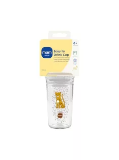   MAM Easy to Drink Cup 360° tanulópohár 290 ml, 8 hónapos kortól, Leopárdos OUTLET termék