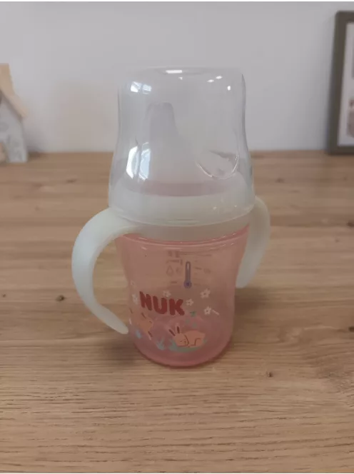 NUK Perfect Match tanulópohár - 6+ hónap -150 ml- Sötétben világít - Nyuszi- OUTLET termék