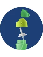 Philips AVENT SCF798/01 szívószálas pohár, szilikonból, zöld OUTLET termék