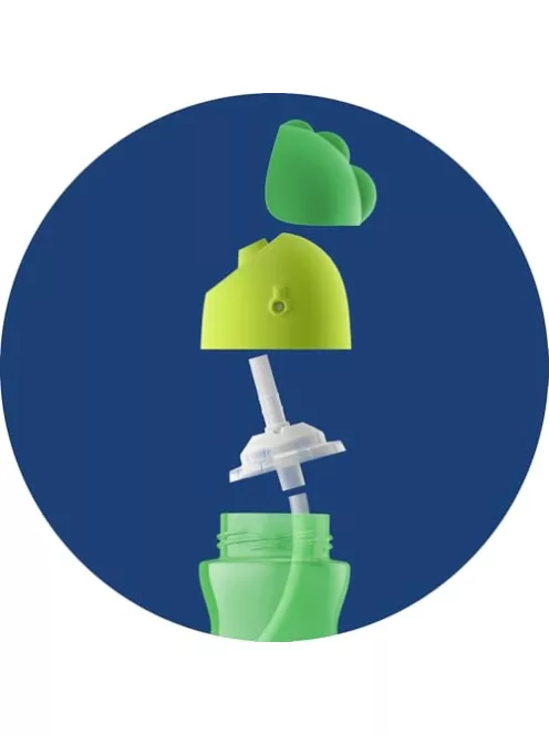 Philips AVENT SCF798/01 szívószálas pohár, szilikonból, zöld OUTLET termék