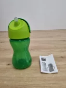 Philips AVENT SCF798/01 szívószálas pohár, szilikonból, zöld OUTLET termék