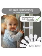 Sweet Safety 6 db-os  puha szalagos fiókzár, Extra erős – TÜV-bevizsgált gyerekbiztonsági zár bútorokhoz -OUTLET termék