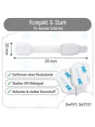 Sweet Safety 6 db-os  puha szalagos fiókzár, Extra erős – TÜV-bevizsgált gyerekbiztonsági zár bútorokhoz -OUTLET termék