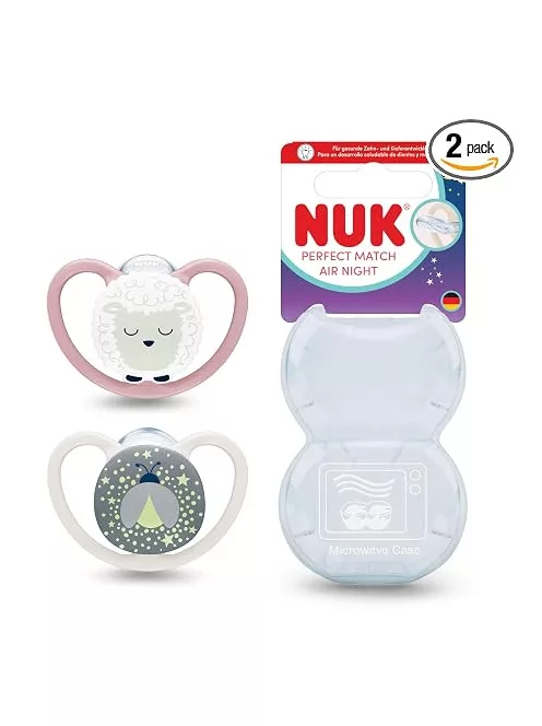 NUK Perfect Match Air Night baba cumik, 6-18 hónapos korig ( bárány és katica) OUTLET termék
