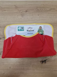 Playshoes piros  hosszú ujjú előke, OUTLET termék