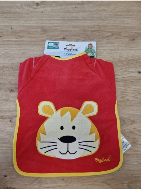 Playshoes piros  hosszú ujjú előke, OUTLET termék