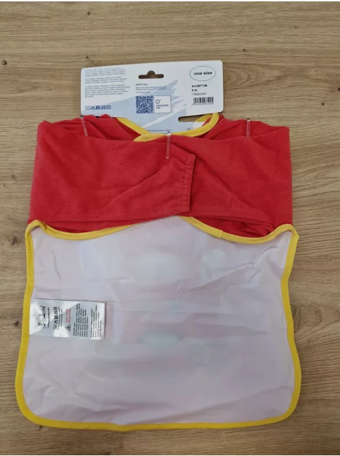 Playshoes piros  hosszú ujjú előke, OUTLET termék