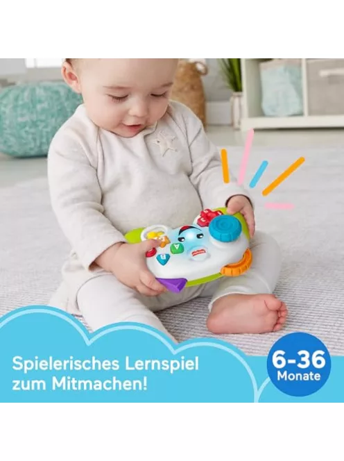 Fisher-Price Videojáték-kontroller utánzat, tanulós játék kisgyerekeknek német nyelvű zenével OUTLET termék