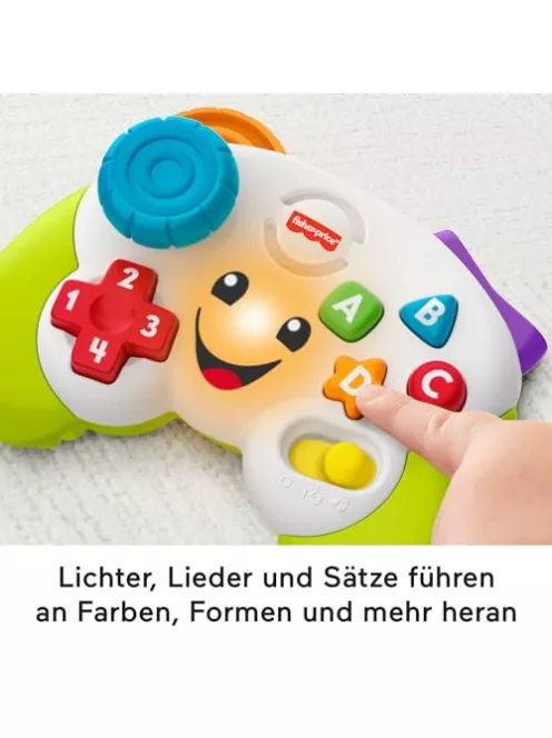 Fisher-Price Videojáték-kontroller utánzat, tanulós játék kisgyerekeknek német nyelvű zenével OUTLET termék