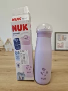 NUK Mini-Me Flip szívószállal kisgyermekeknek, 12 hónapos kortól, 500 ml, rozsdamentes acél kulacs gyerekeknek OUTLET termék
