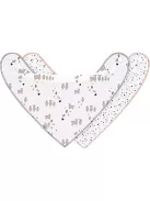 LÄSSIG bio pamut bandana nyálkendő szett, 2 db, patentos, kétoldalas OUTLET termék
