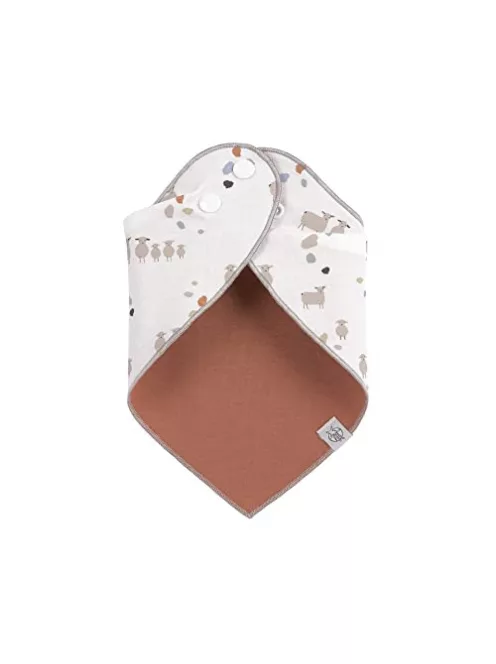 LÄSSIG bio pamut bandana nyálkendő szett, 2 db, patentos, kétoldalas OUTLET termék