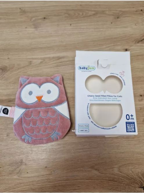 Baglyos (melegíthető) Meggymag párna , -rózsaszín OUTLET termék