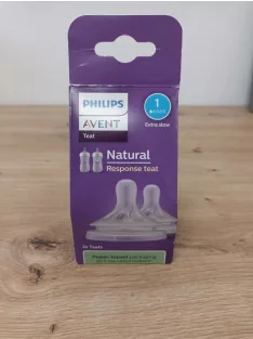   Philips AVENT Natural Response cumi – 2x etetőfej cumisüveghez, 1-es fokozatú extra lassú átfolyással,  0 hónapos kortól, BPA-mentes (SCY961/02 modell) OUTLET termék