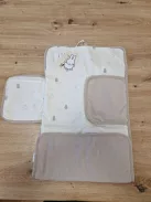 Jollein pamut pelenkázó alátét - Miffy nougat, Kihajtva mérete: 28 x 70 cm OUTLET termék