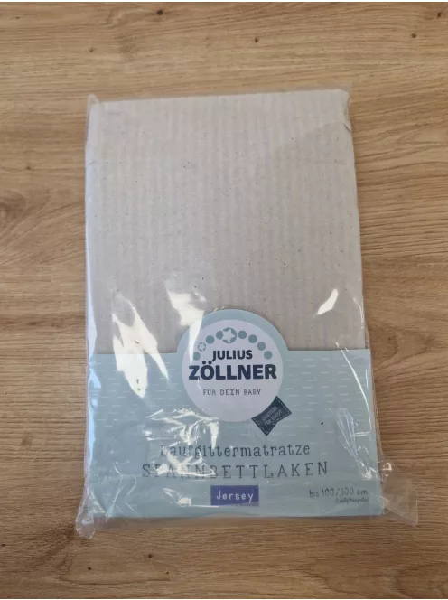 Julius Zöllner Jersey gumis lepedő, 100x100 cm-es járókamatracokhoz, fehér OUTLET termék