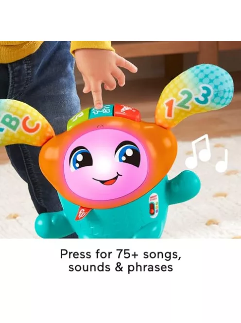 Fisher-Price DJ Hüpfi interaktív német nyelvű játék, OUTLET termék