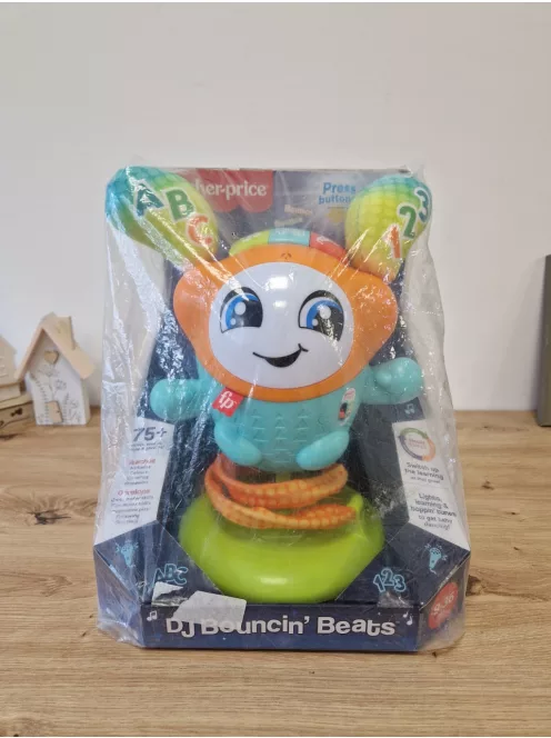 Fisher-Price DJ Hüpfi interaktív német nyelvű játék, OUTLET termék