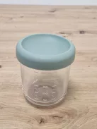 BÉABA 2 darabos üvegtároló szett bébiételhez – extra ellenálló üveg, 100% szivárgásmentes, hőálló, fagyasztható, sterilizálható, skálával, 250 ml, zsályazöld/gazella OUTLET termék