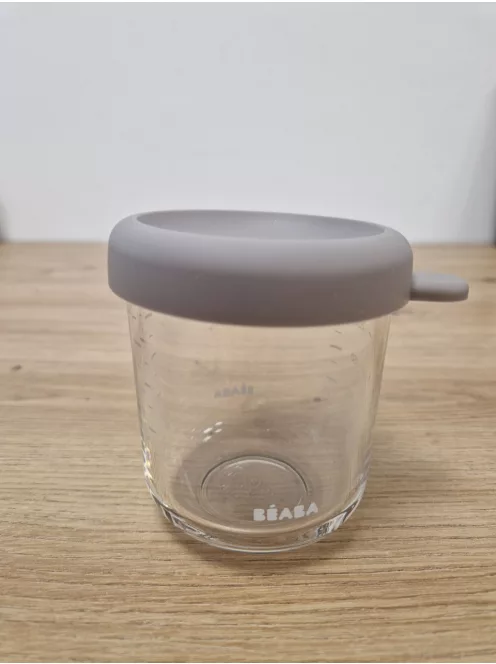 BÉABA 2 darabos üvegtároló szett bébiételhez – extra ellenálló üveg, 100% szivárgásmentes, hőálló, fagyasztható, sterilizálható, skálával, 250 ml, zsályazöld/gazella OUTLET termék