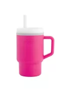 INFANTINO pohár, szivárgásmentes szívószállal, fogantyúval, 255 ml, pink OUTLET termék