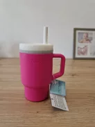 INFANTINO pohár, szivárgásmentes szívószállal, fogantyúval, 255 ml, pink OUTLET termék