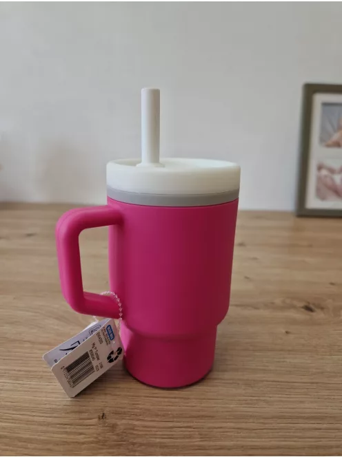 INFANTINO pohár, szivárgásmentes szívószállal, fogantyúval, 255 ml, pink OUTLET termék